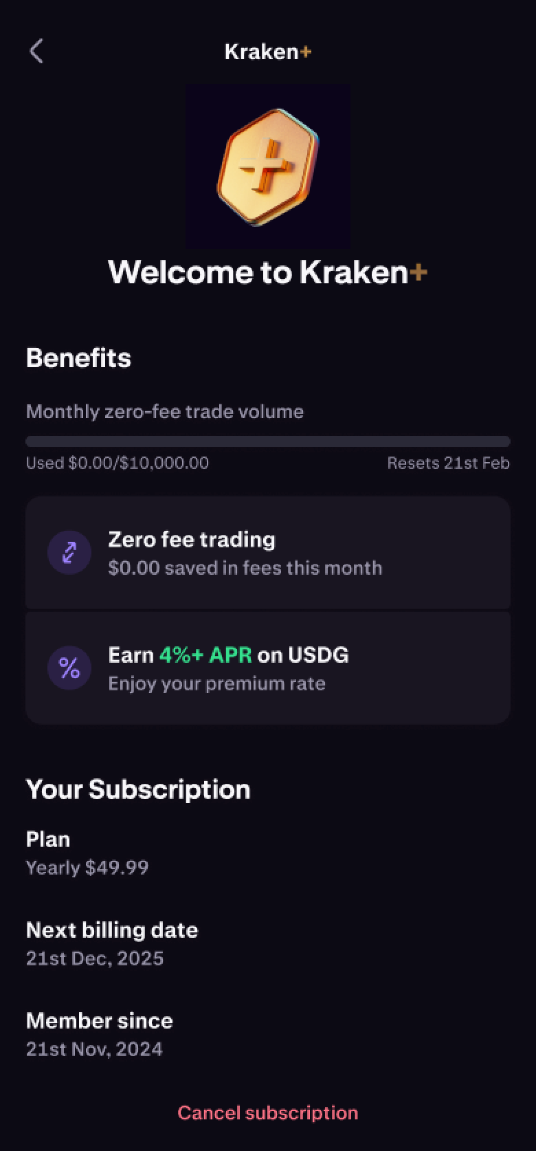 Kraken+ FAQ: Subscription Service Overview | Kraken