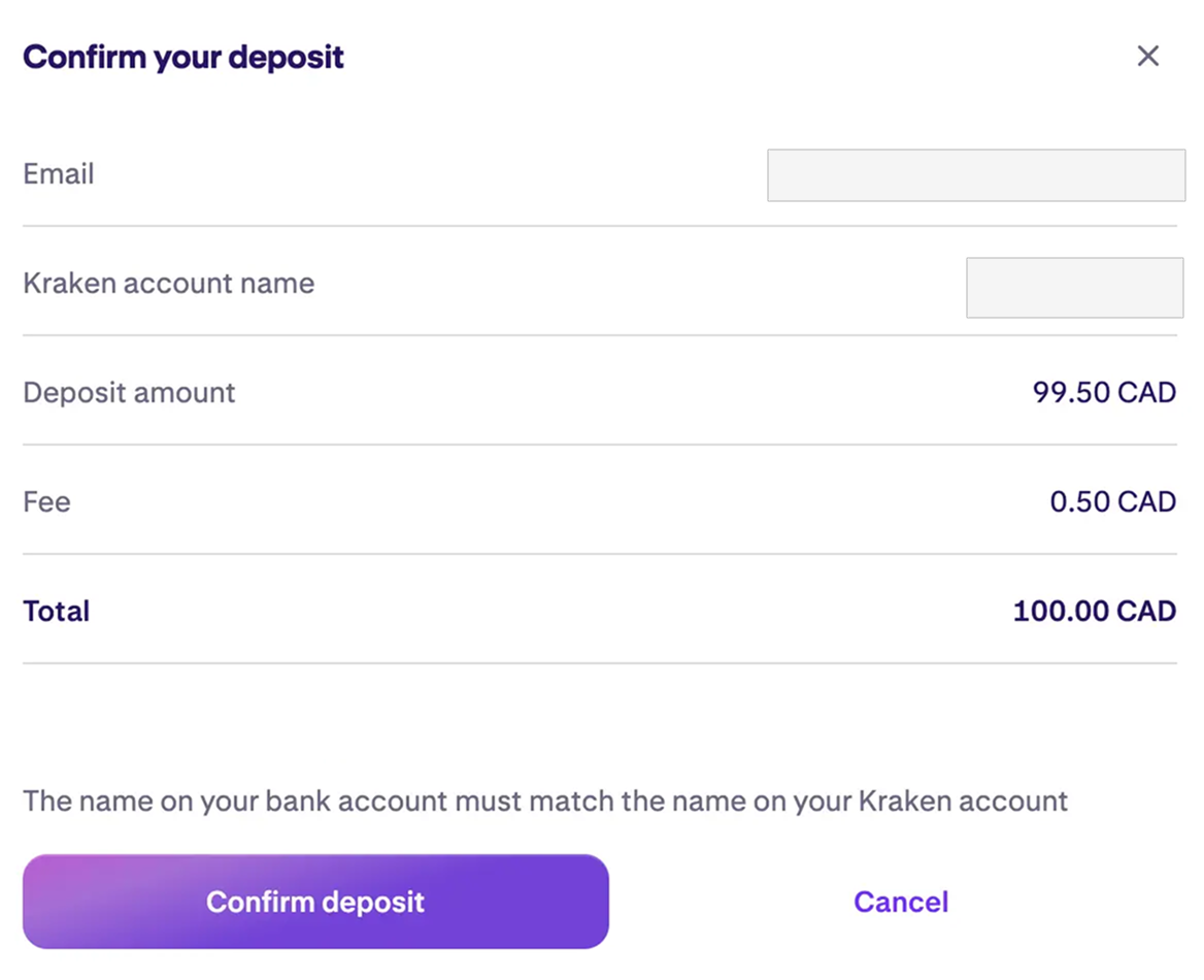 How do I fund my account with an Interac e-Transfer? | Kraken