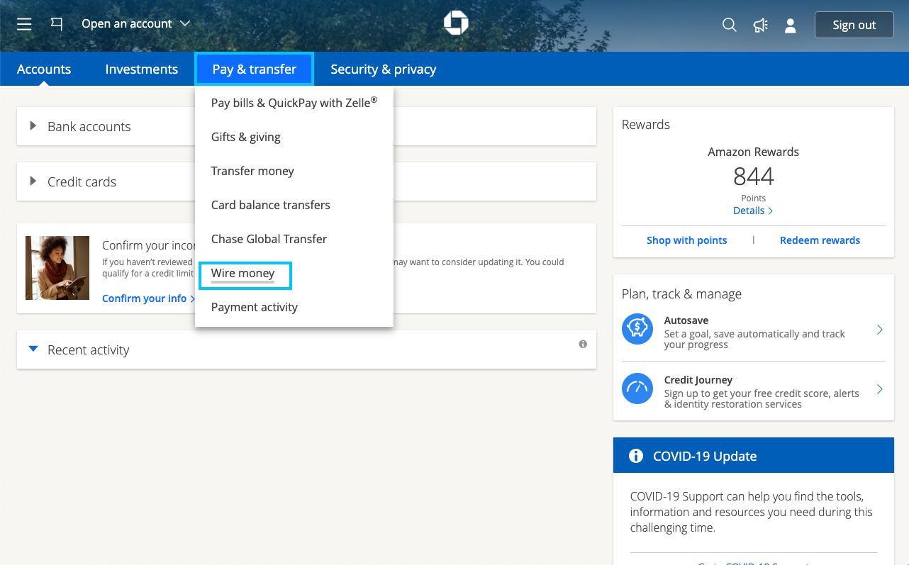 How do I send a domestic wire transfer to Kraken from Chase? | Kraken