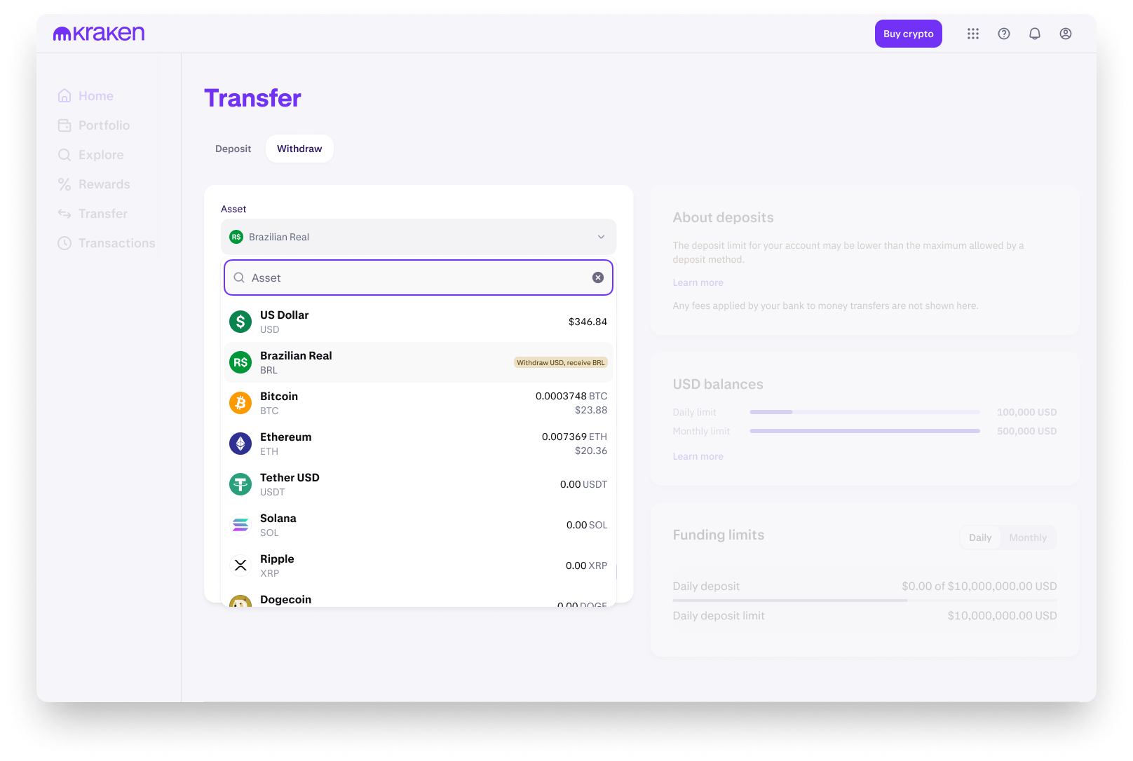 How to withdraw Brazilian Real | Kraken