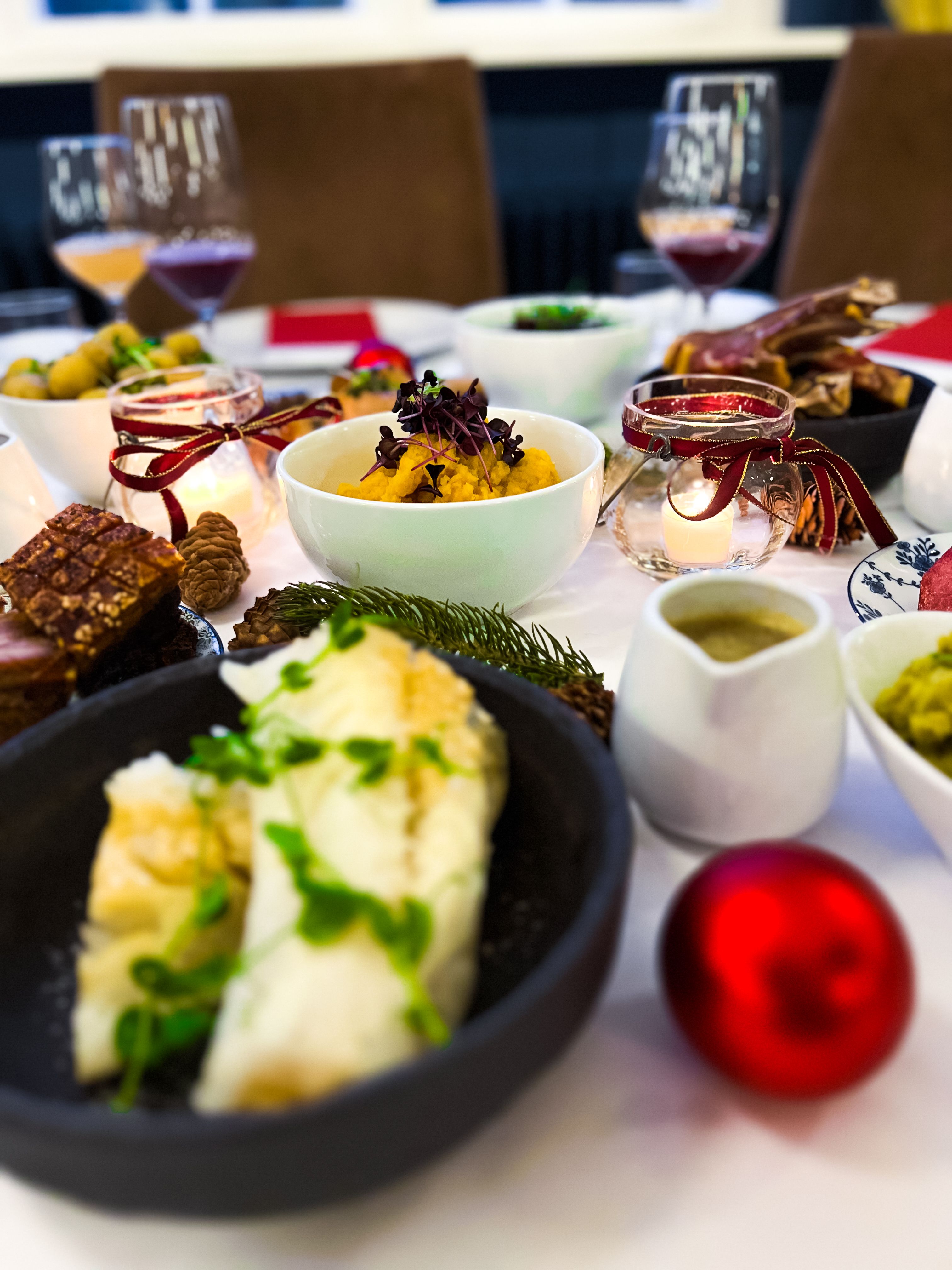 Deilig julemeny på bordet