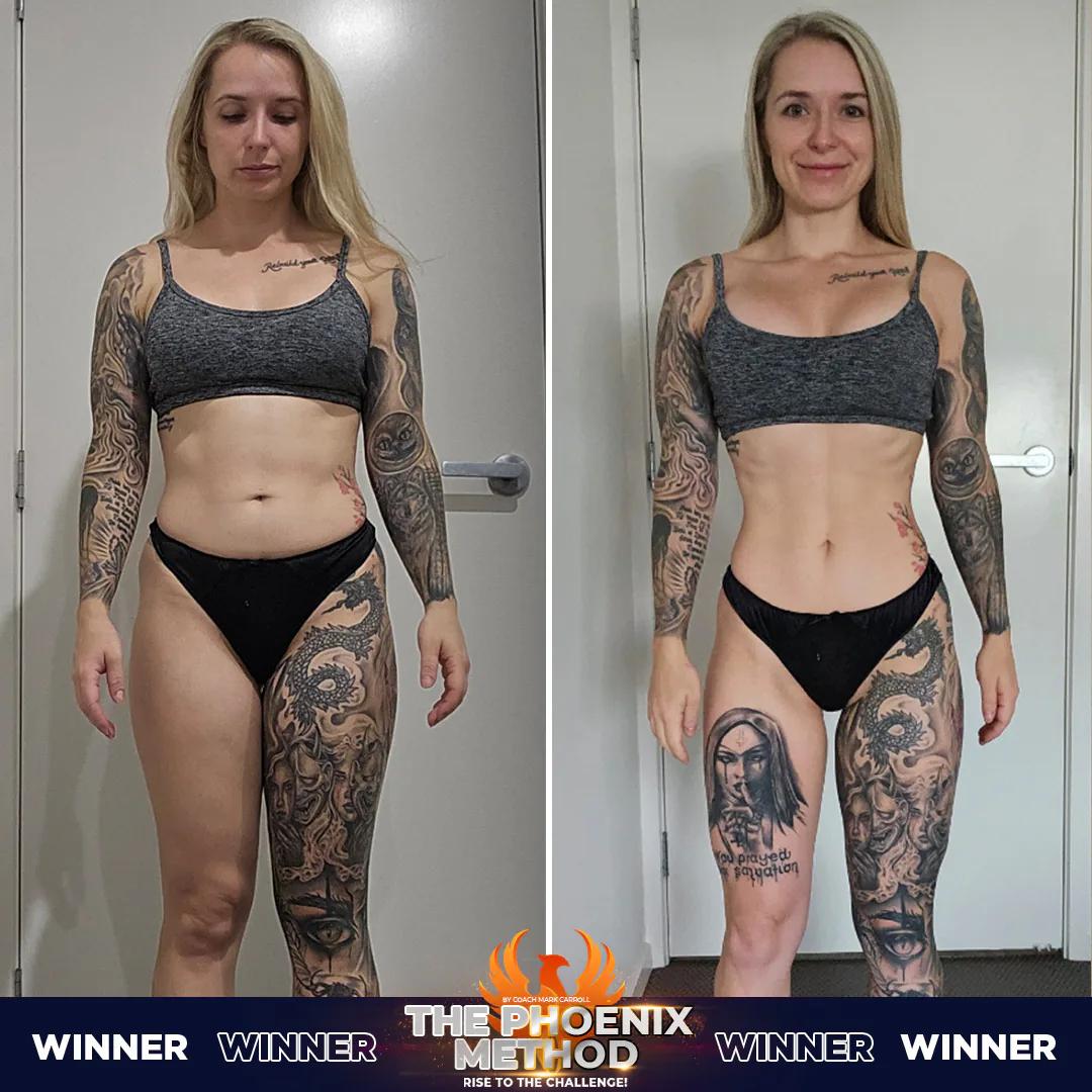 Sarah K before and after