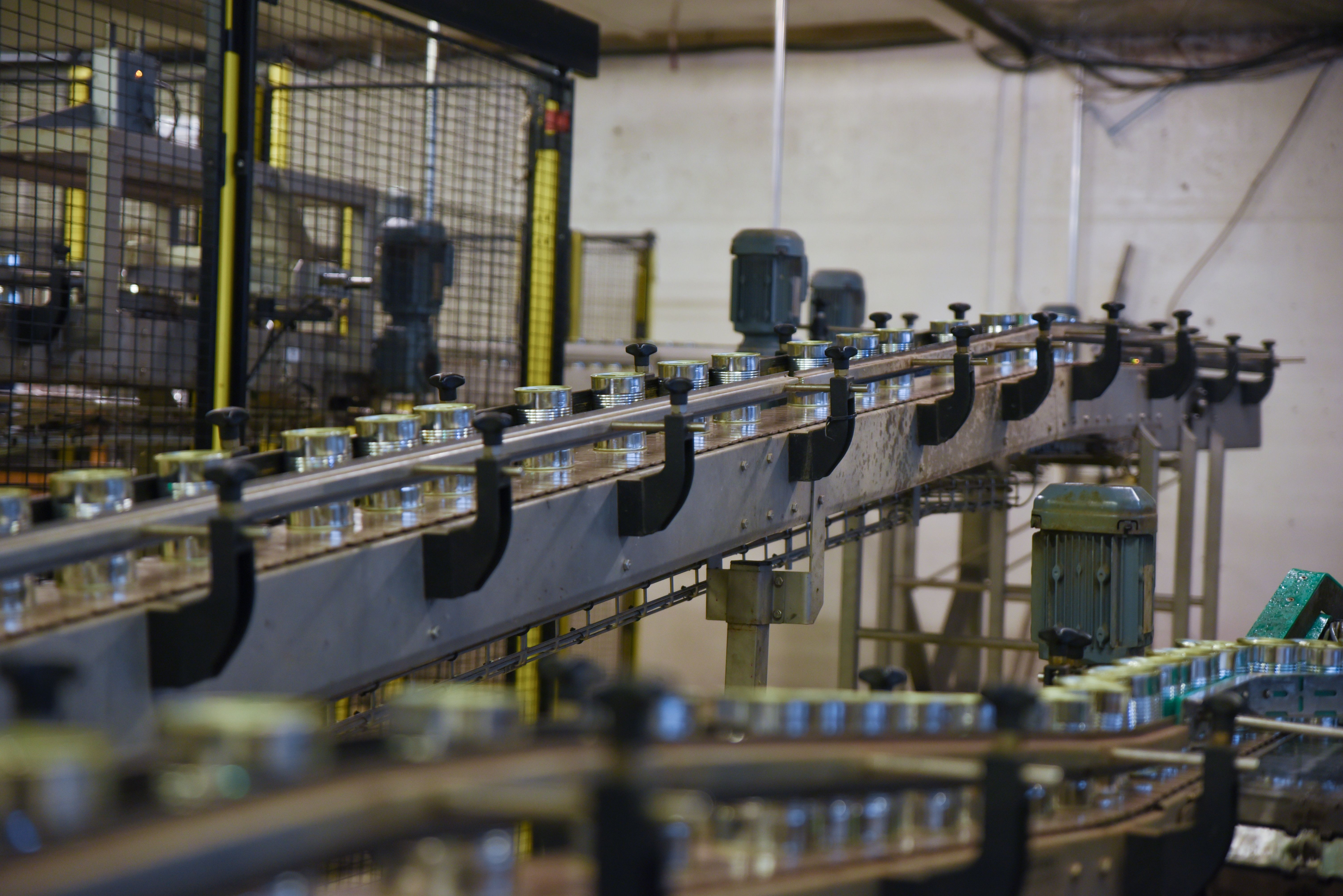 Produksjon av hermetikk på fabrikk