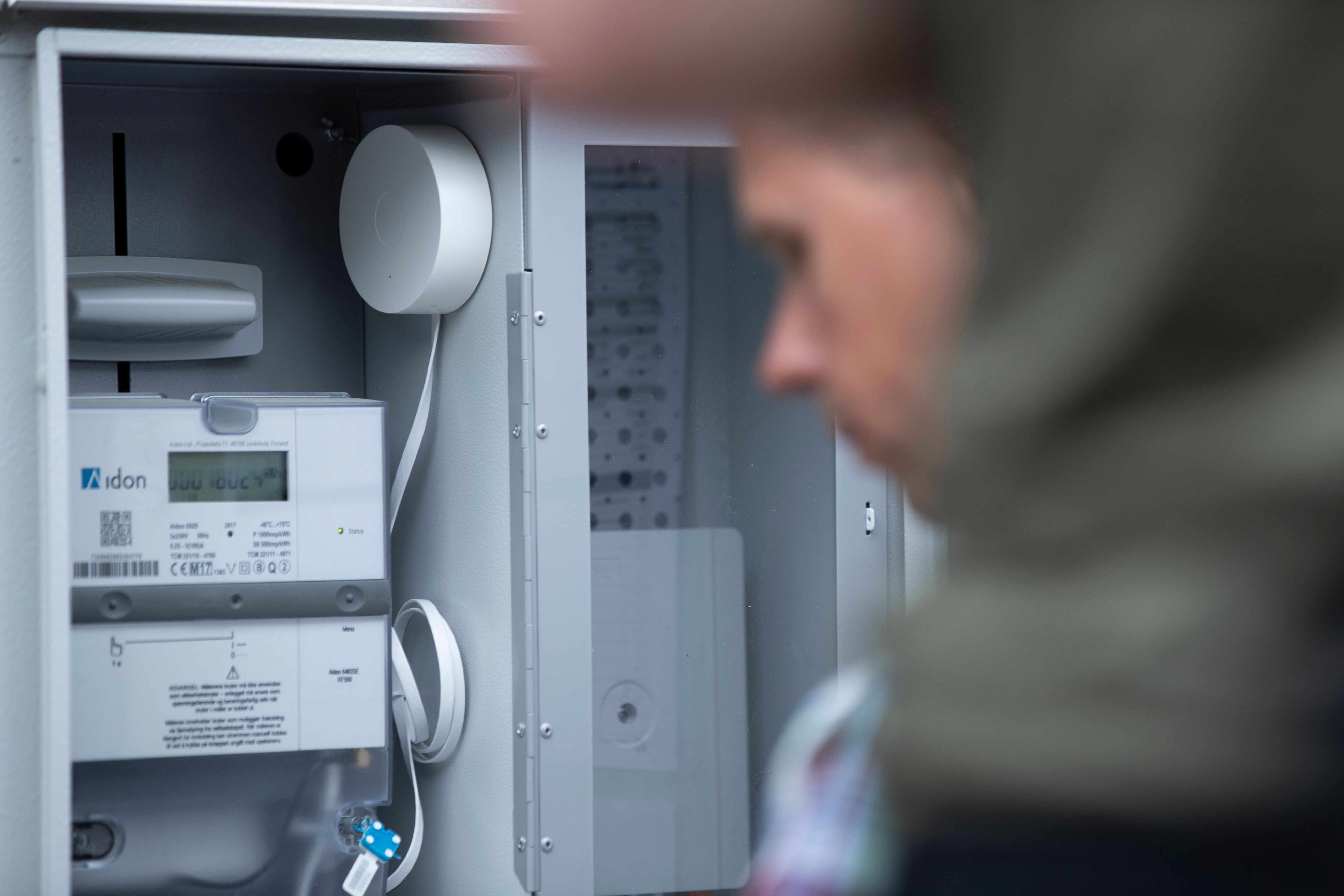 Bilde av Aidon strømmåler i et sikringsskap