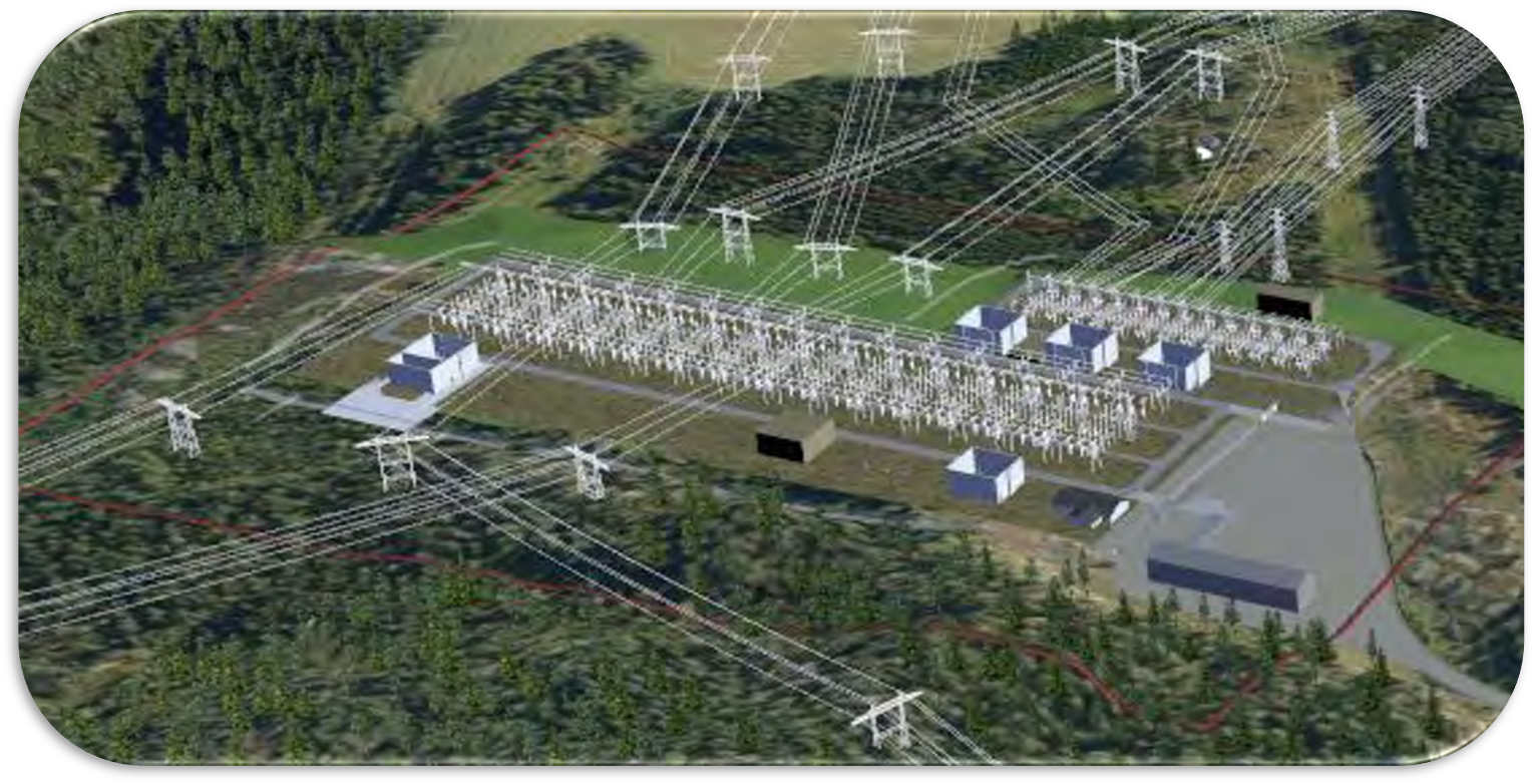 Visualisering Eiker transformatorstasjon