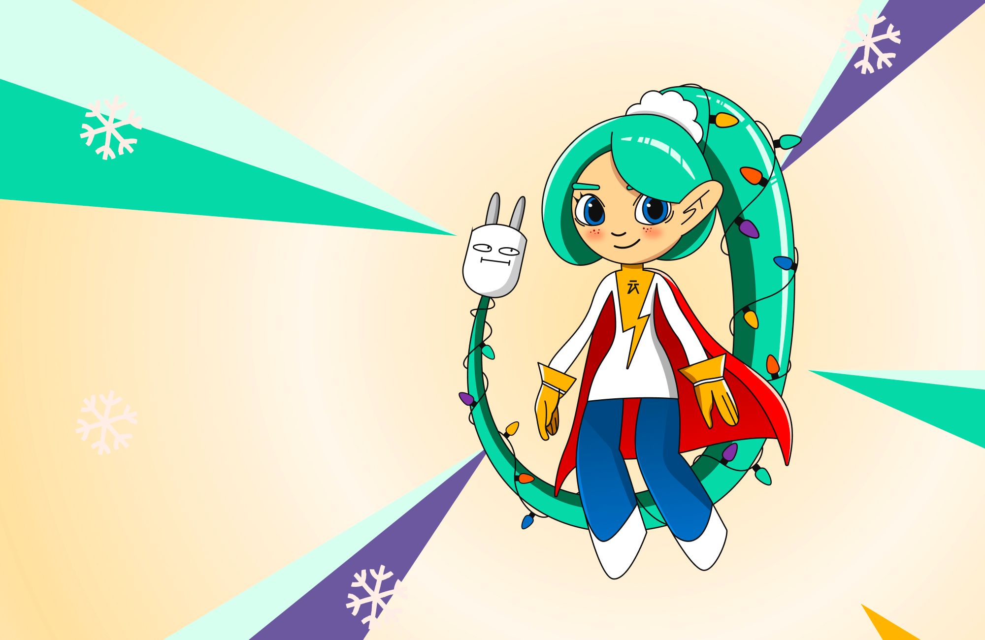 Jentefigur fokus på elsikkerhet