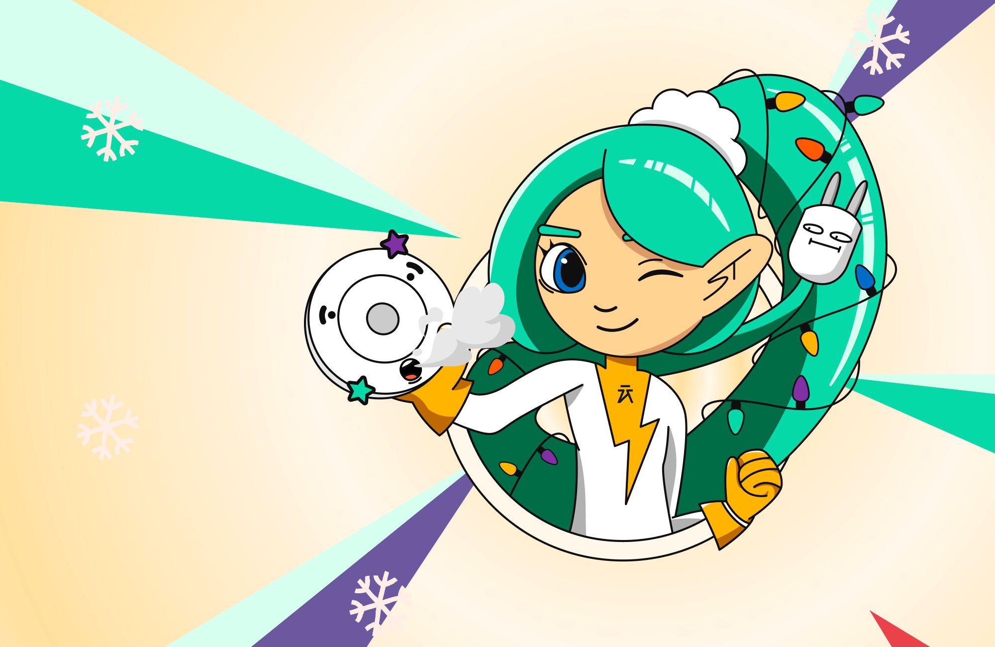 Glitra figur med røykvarsler