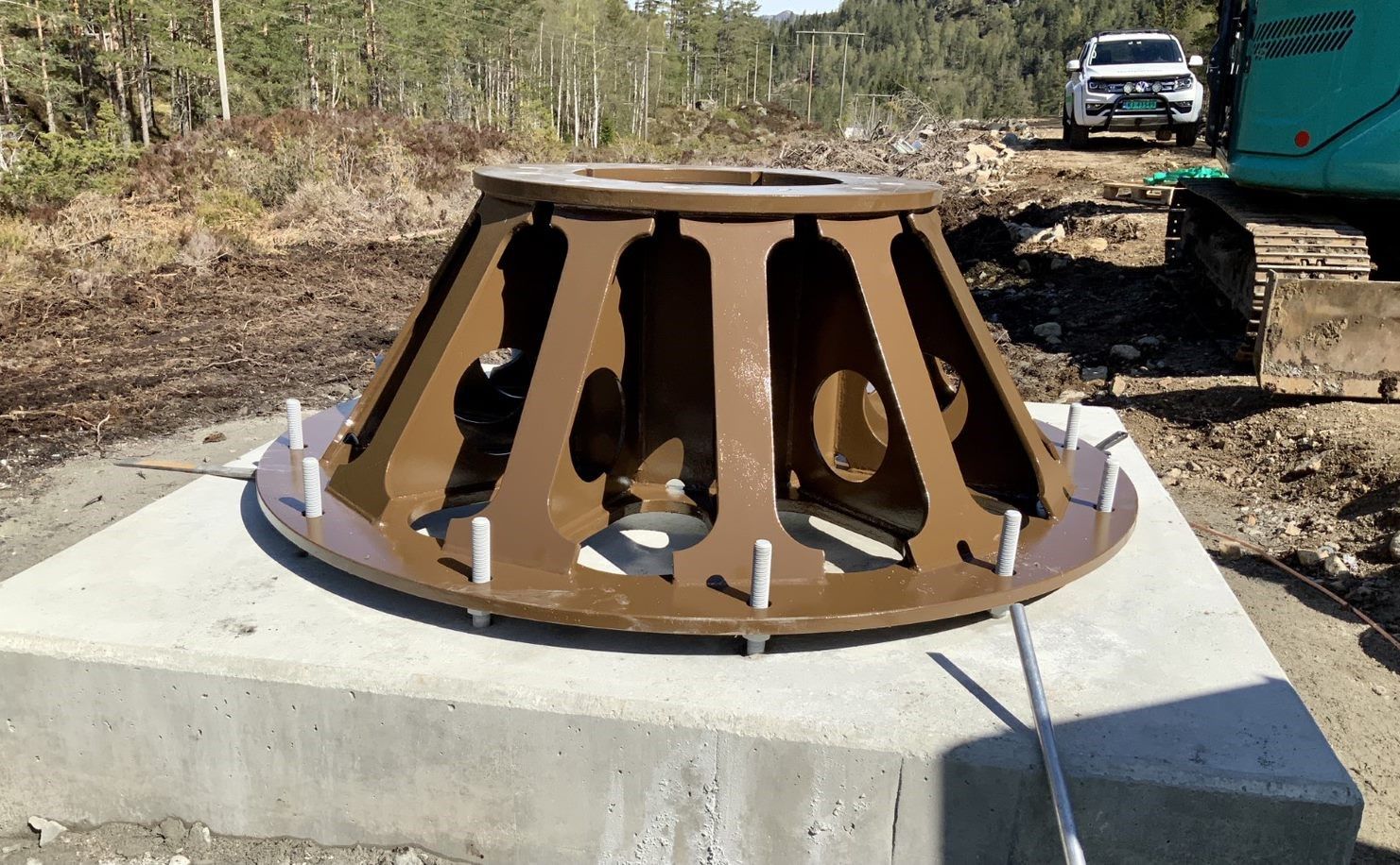 Bilde av mastefundament