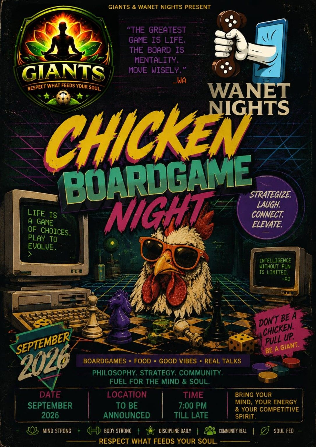 Chicken Board Game Night poster
