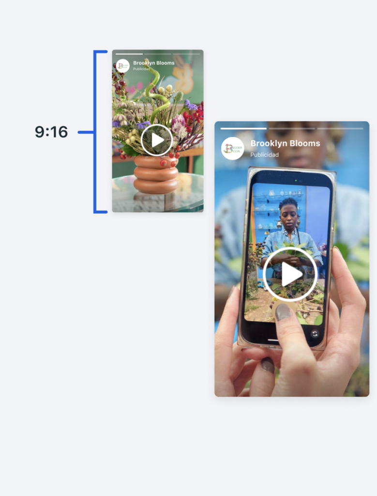 Ejemplo de creatividad vertical 9:16 para Reels y Stories