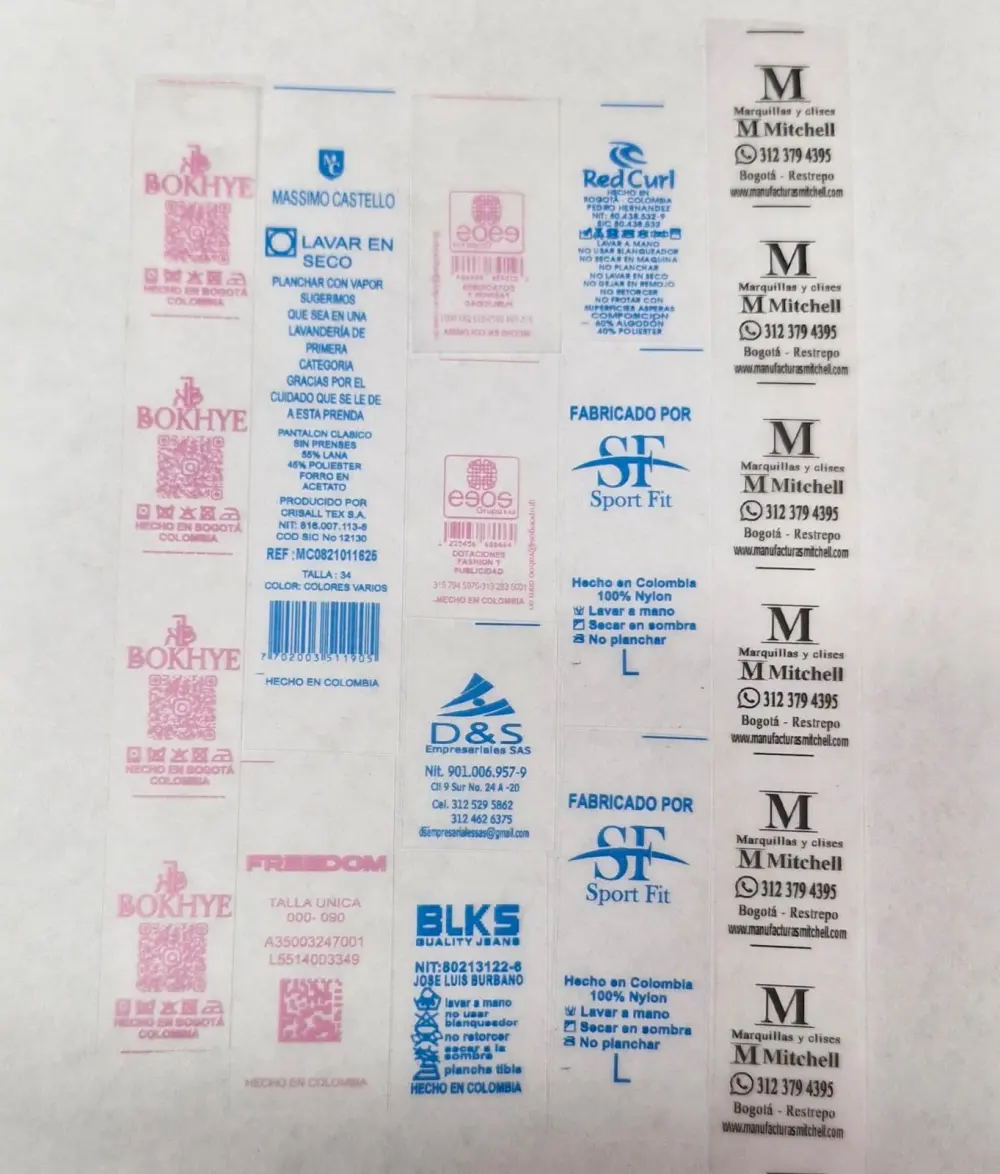 Marquillas para ropa interior
