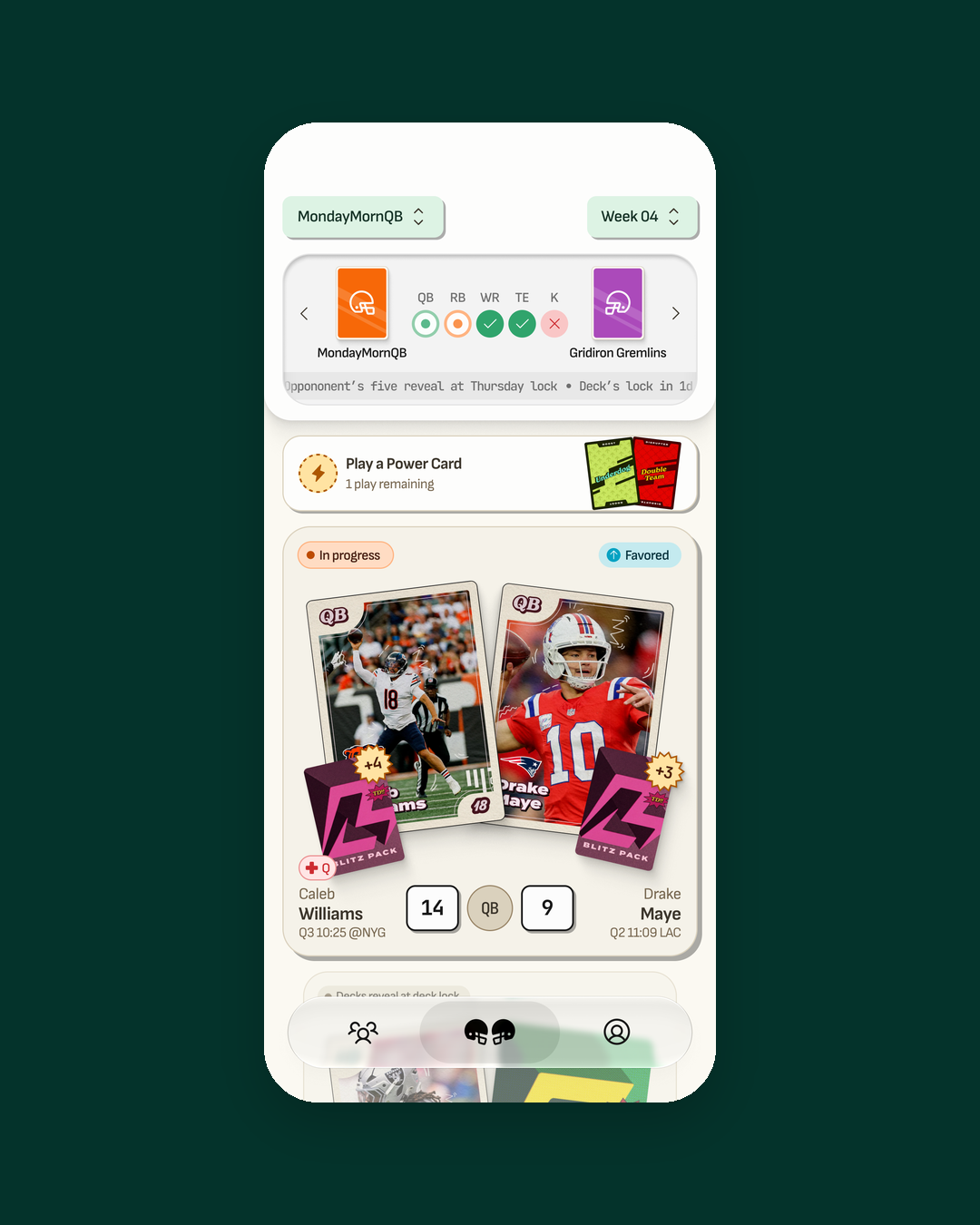 Version two's live duel screen