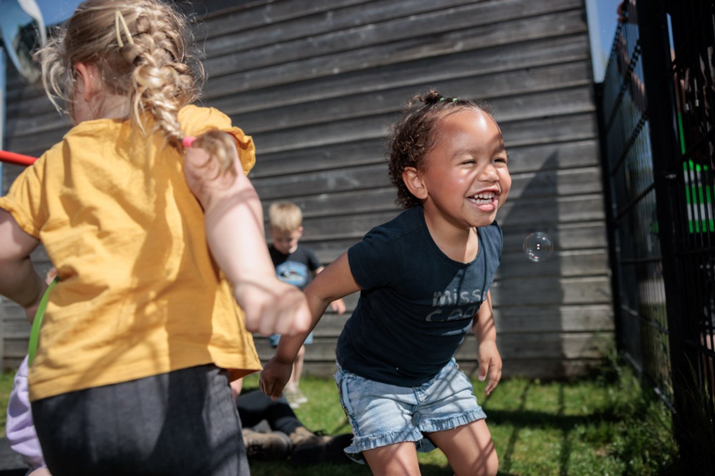 Samen lachen. 