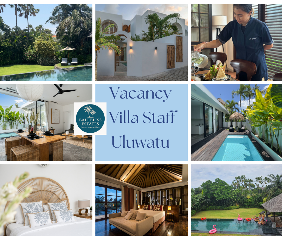 Vacature Villa Attendant bij Bali Bliss Villa – Fulltime functie in 1-slaapkamer villa in Bingin, Uluwatu"