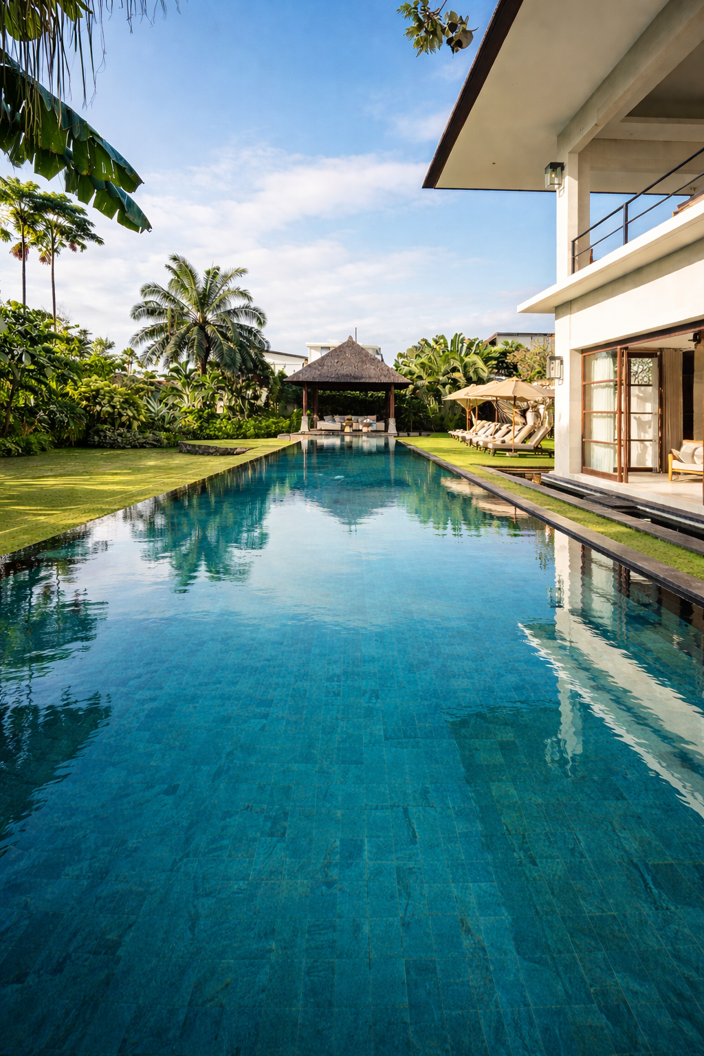 Villa Puri Padi in Canggu, a large villa with 5 bedroom, super luxurious and pool of 25 x 5 meter and 1600 meter garden. 