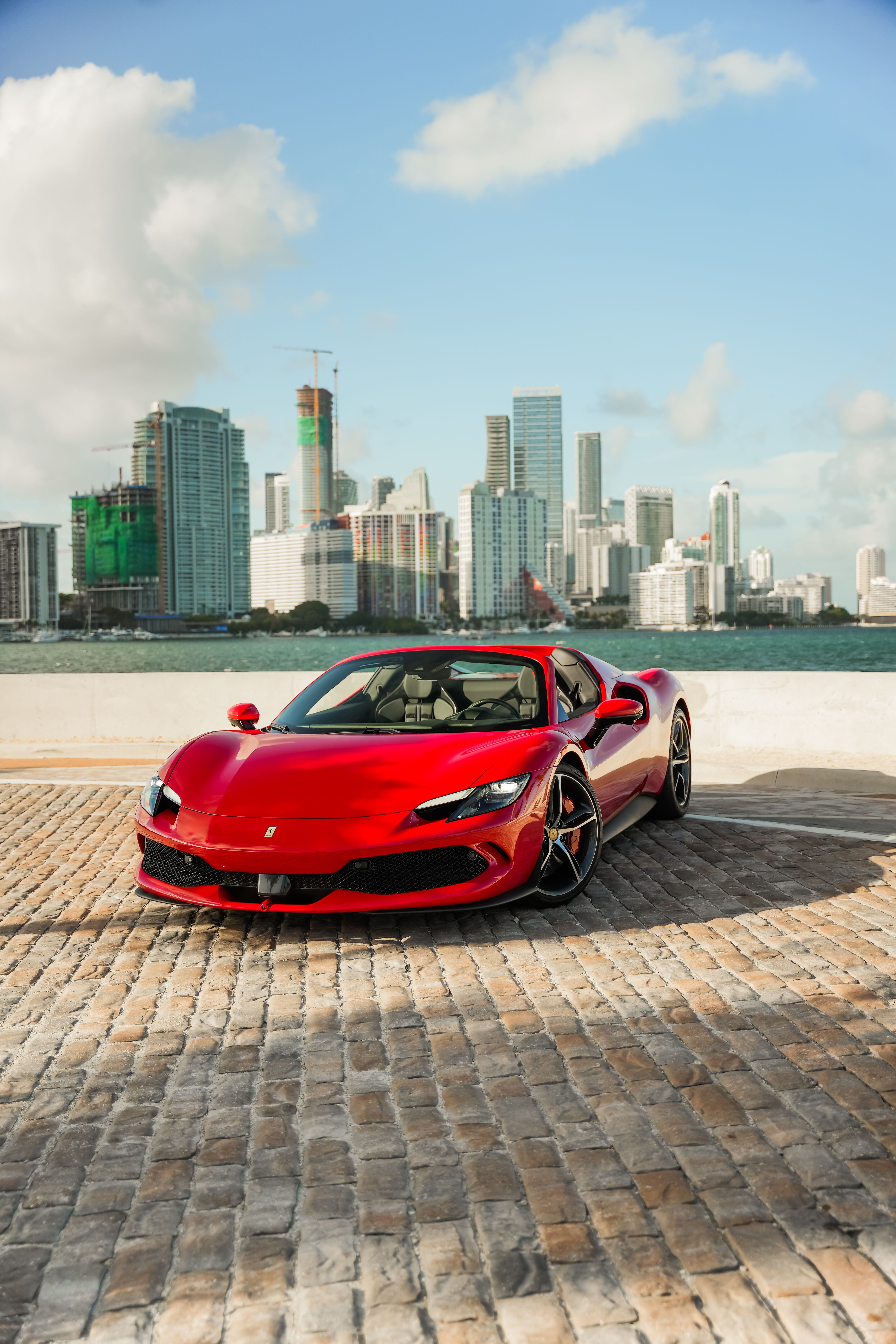Ferrari 296 GTS Spider Red for rent in Miami