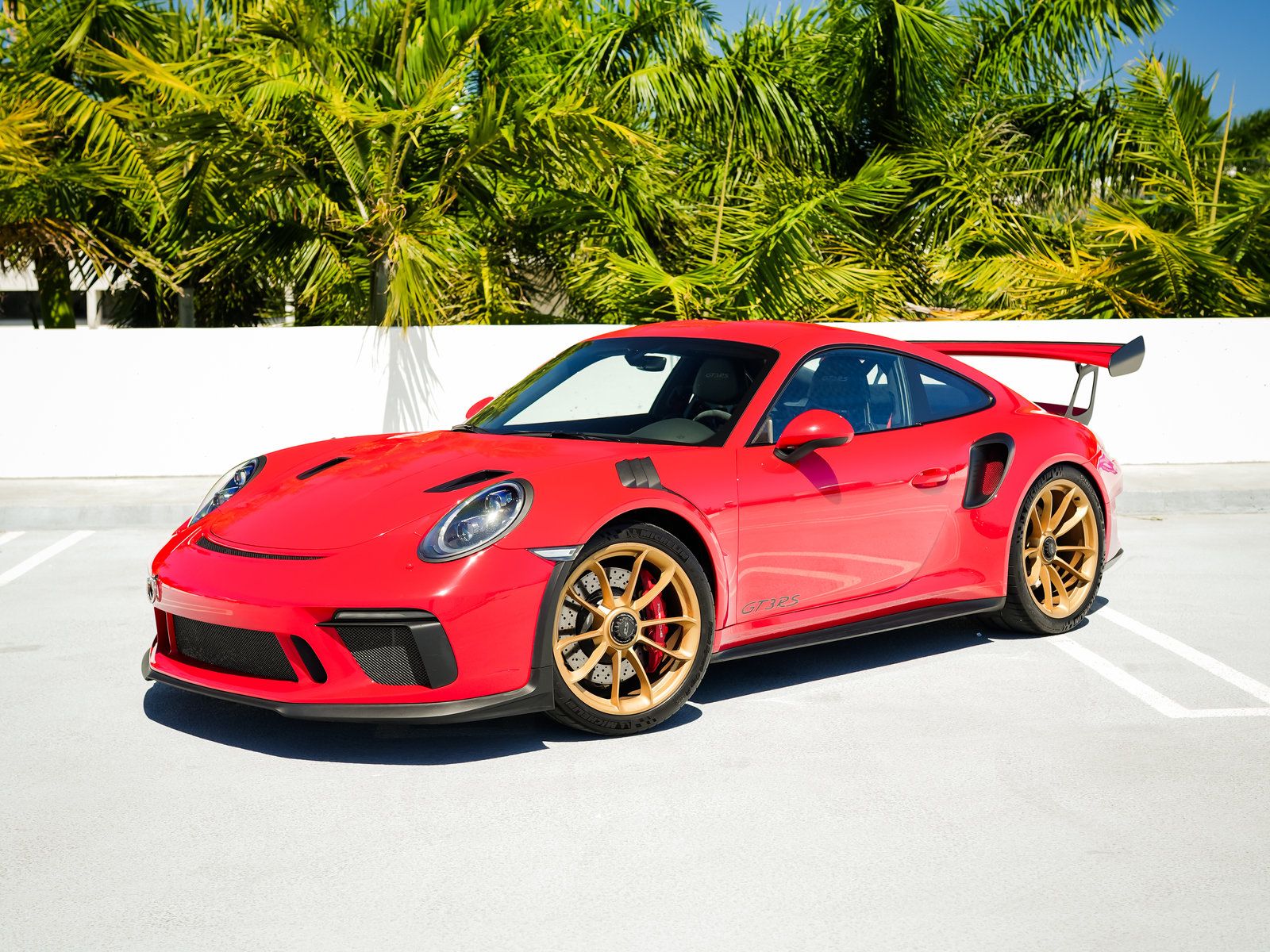 Porsche GT3RS Red for rent in Miami
