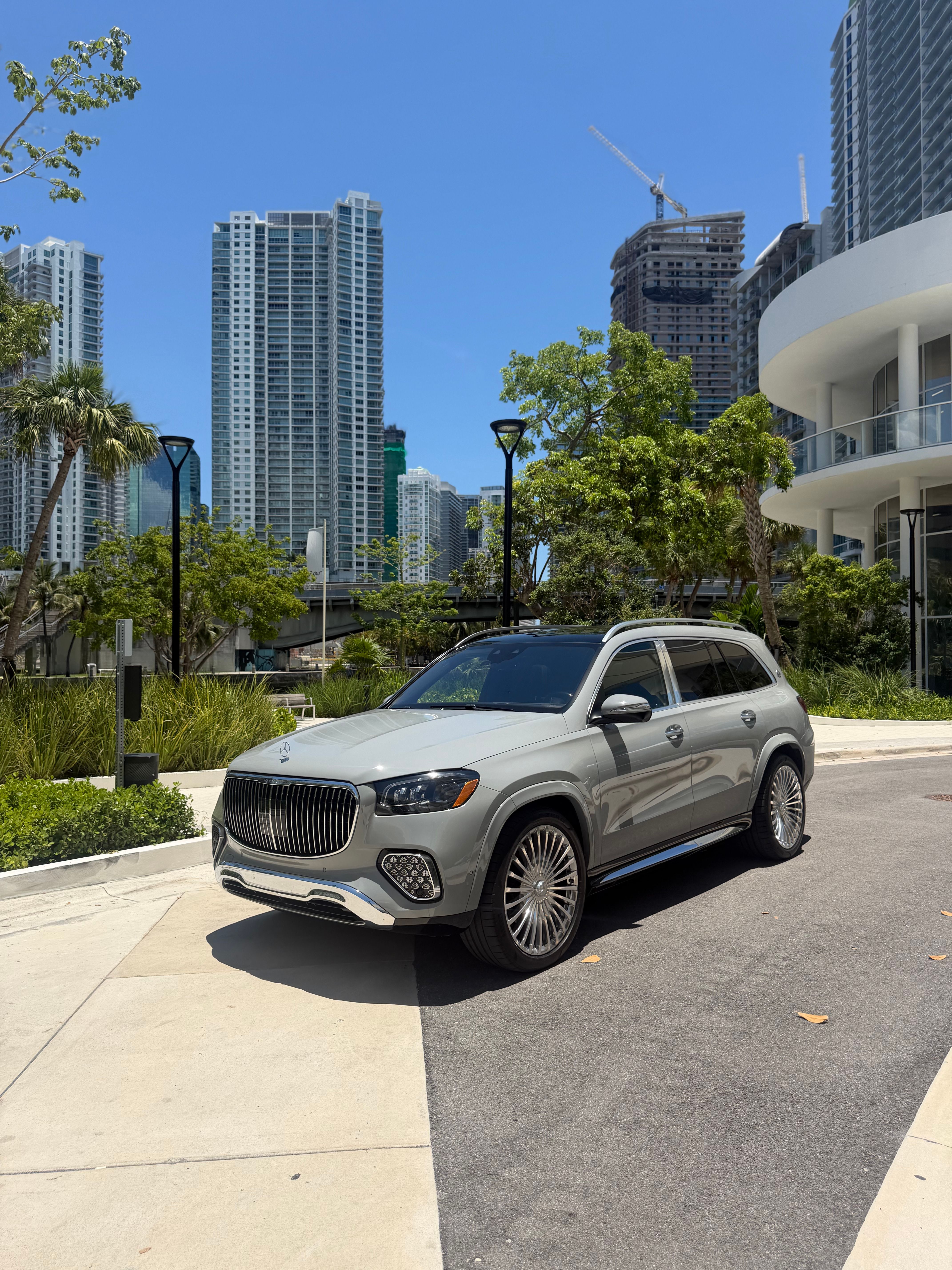 Mercedes Benz GLS Maybach Grey for rent in Miami