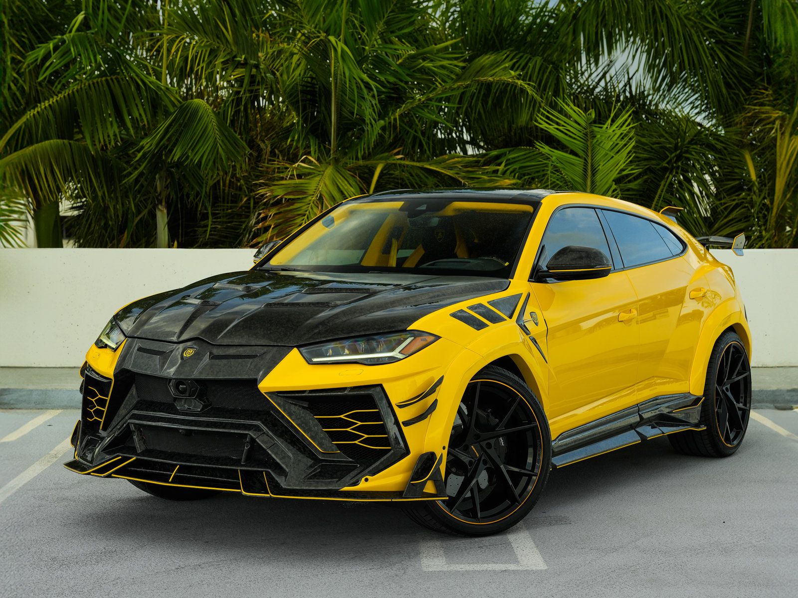 Lamborghini Urus Mansory Yellow for rent in Miami