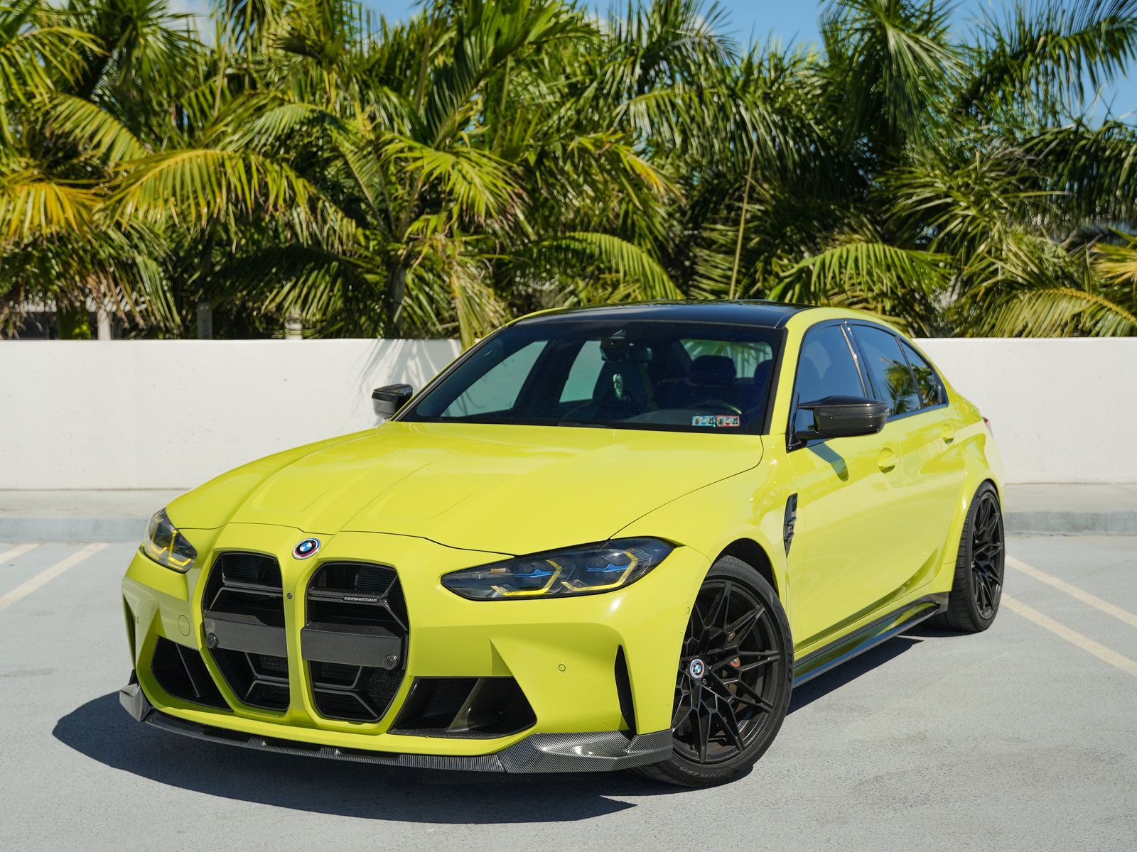 BMW M3 Yellow for rent in Miami