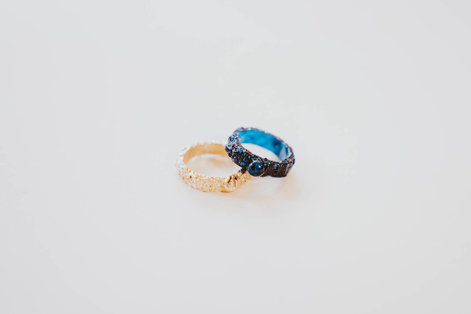 Gold Bobble-Textured Ring