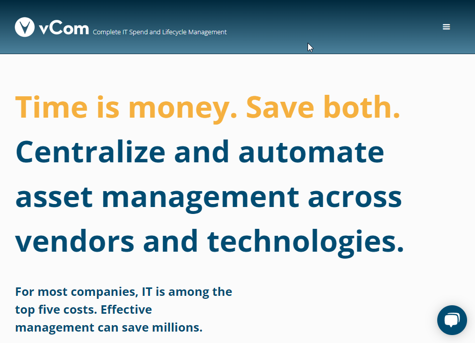 VCOM Solutions Website Screenshot