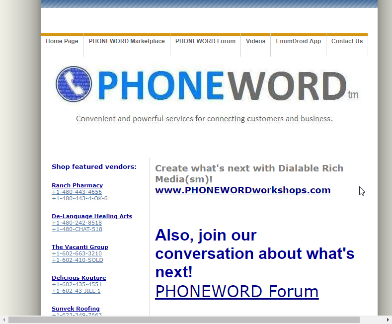 Warning Communications Website Screenshot