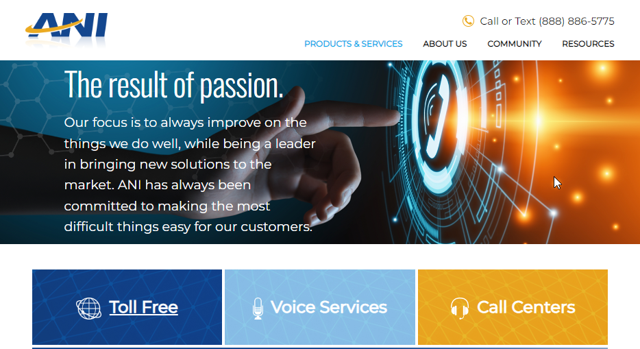 ANI Networks Website Screenshot