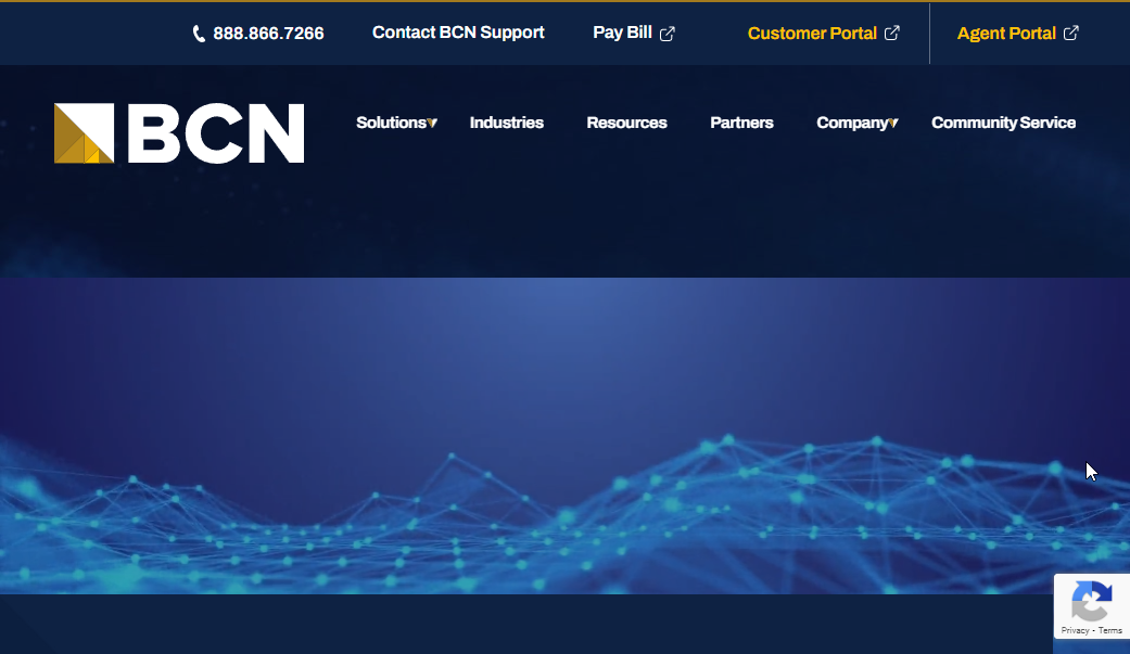 BCN TELECOM Website Screenshot