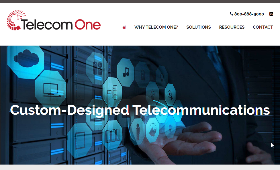 Telecom One Website Screenshot