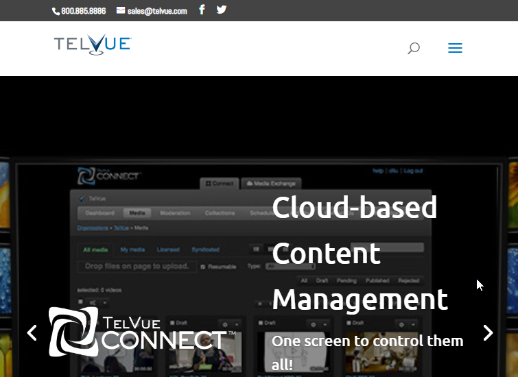 Telvue Corp Website Screenshot