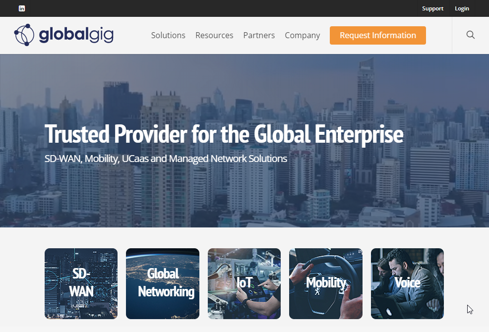 Globalgig Website Screenshot