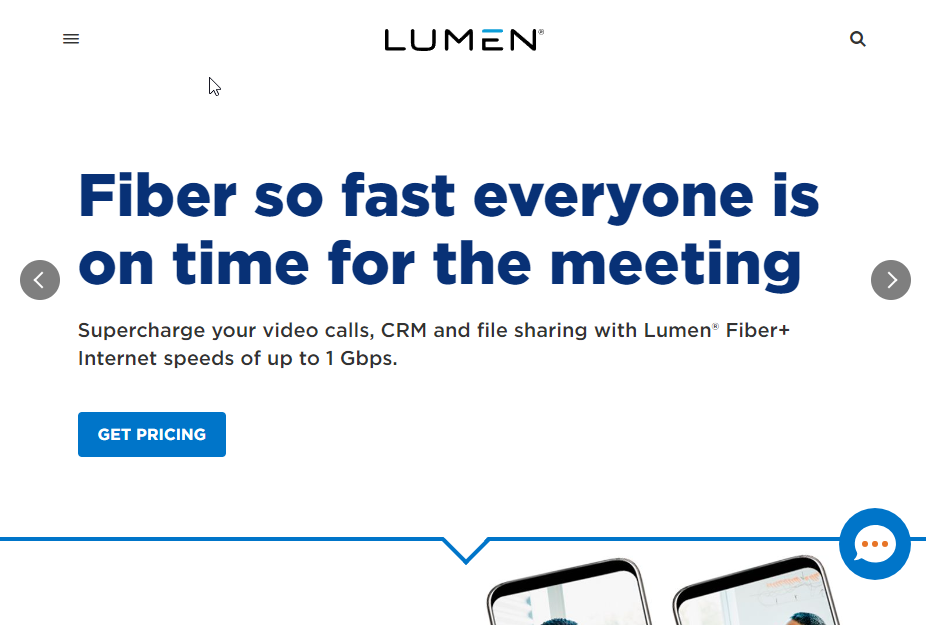 Lumen Technologies Website Screenshot