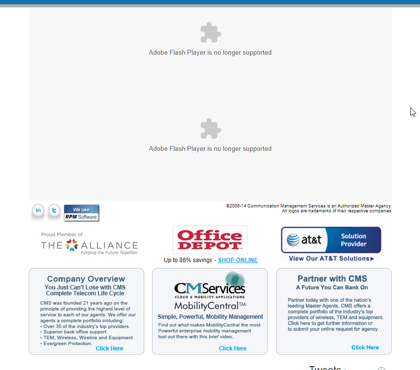 Communication Management Services Website Screenshot