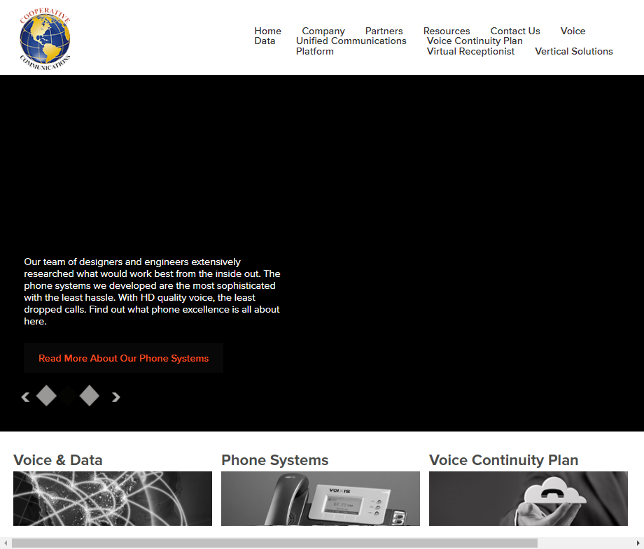 Cooperative Website Screenshot