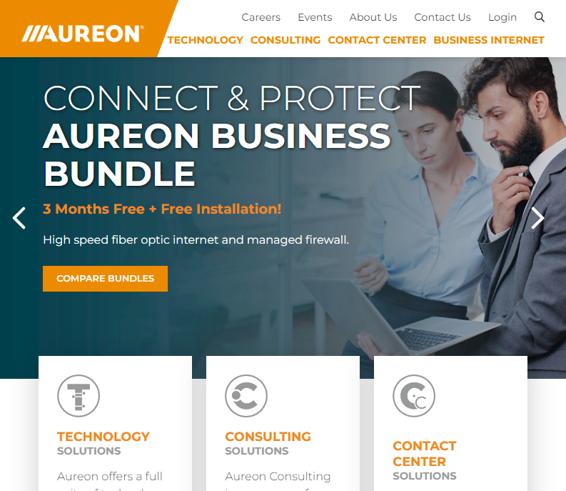Aureon Website Screenshot