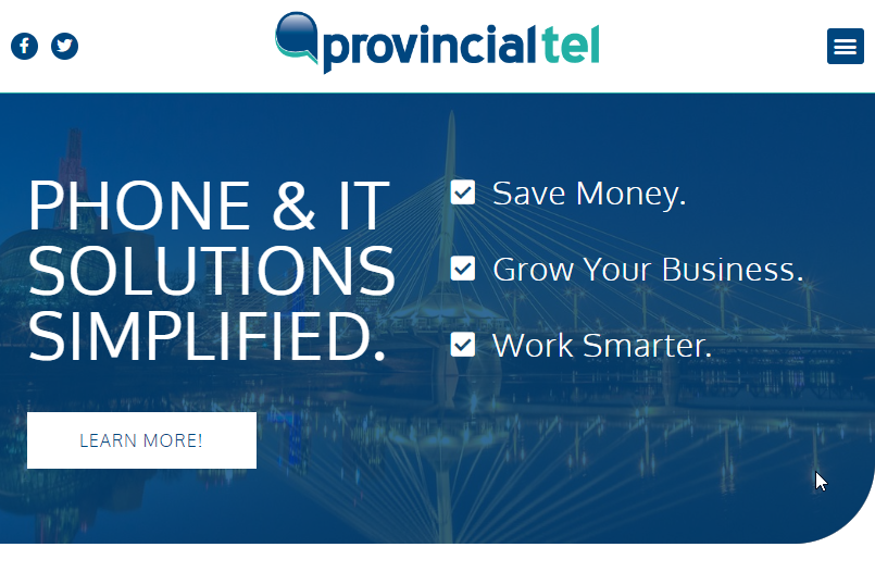Provincial Tel Website Screenshot