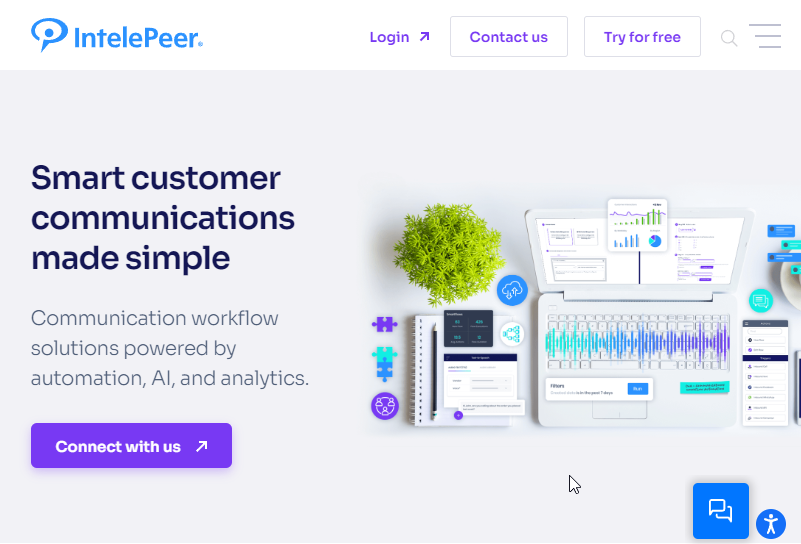 Intelepeer Website Screenshot