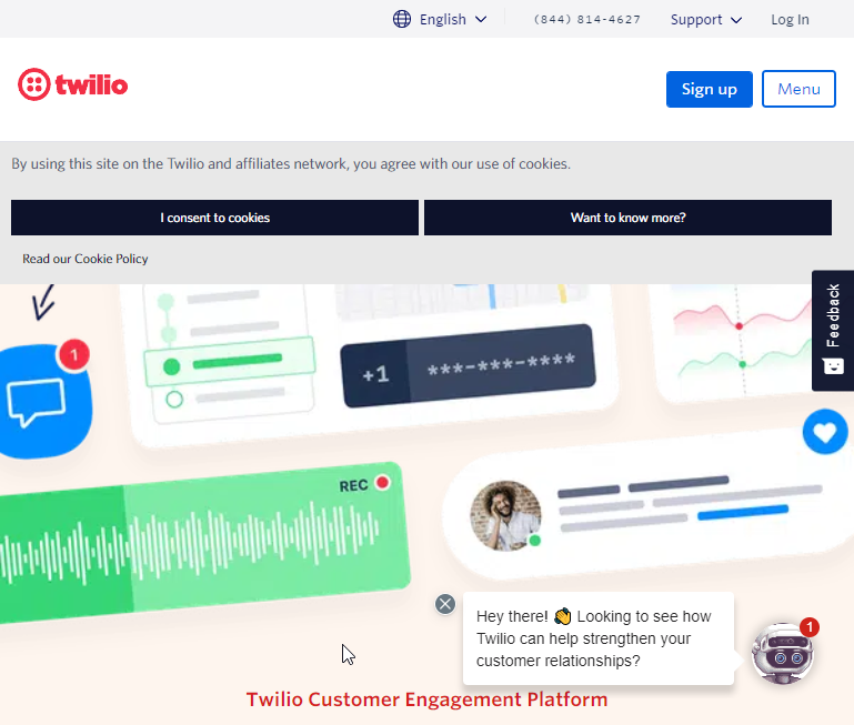 Twilio Website Screenshot
