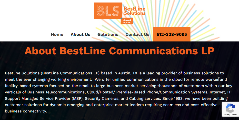 Bestline Website Screenshot