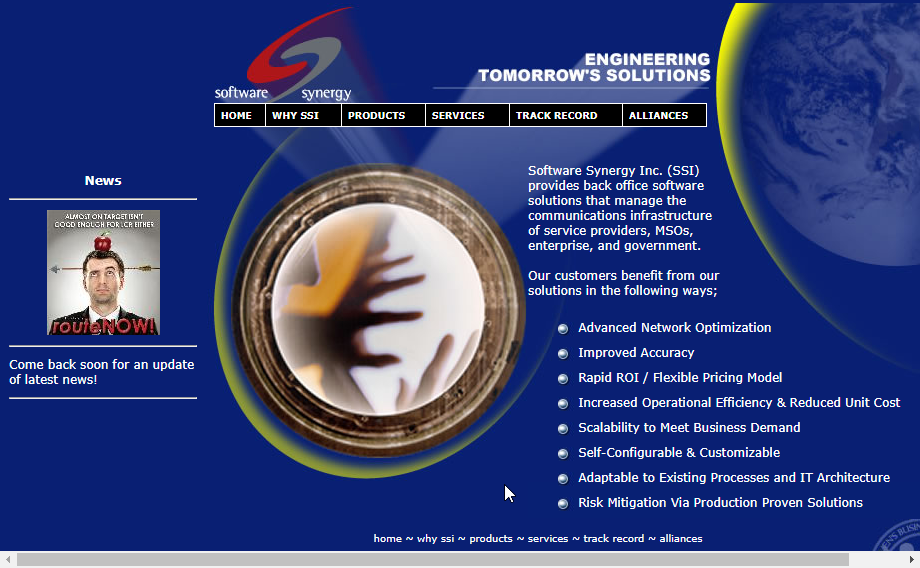 SSI Website Screenshot