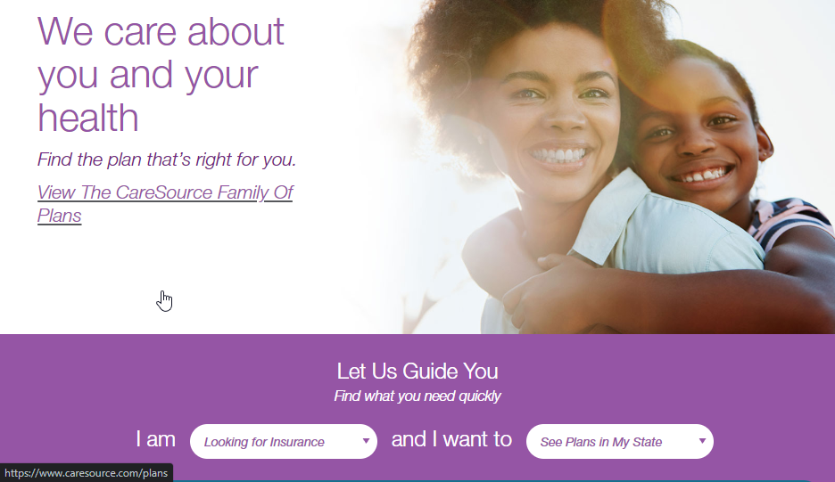 CareSource Website Screenshot