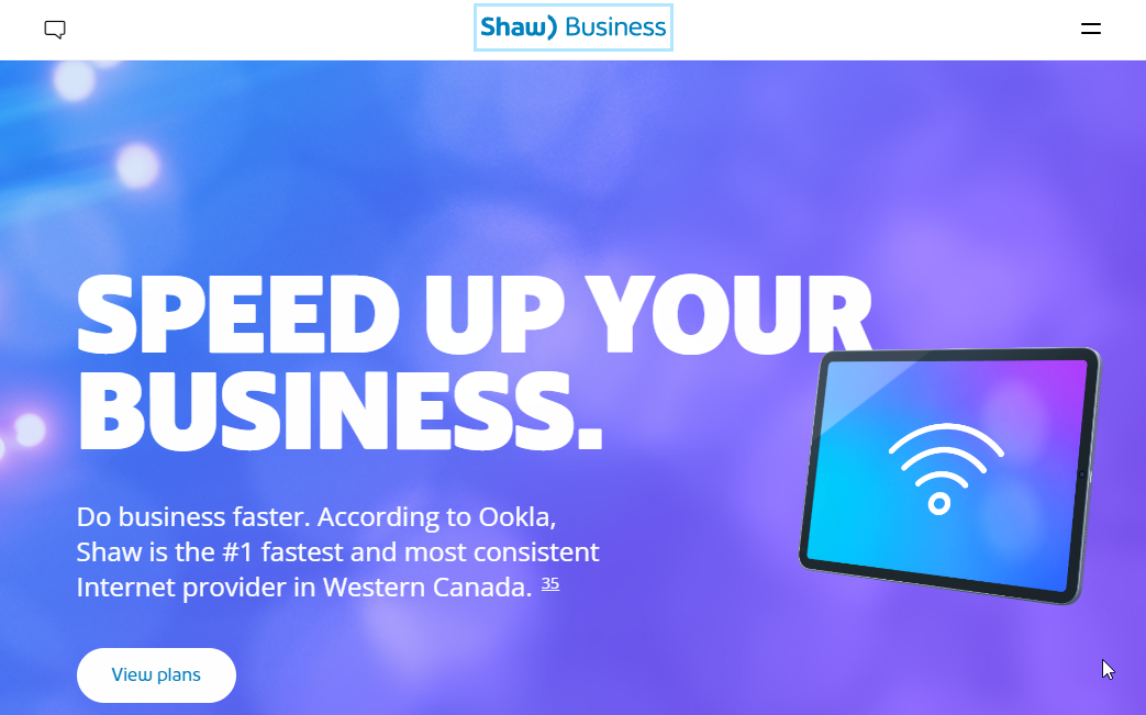Shaw Business Website Screenshot