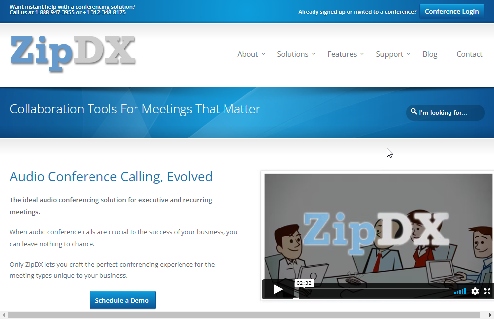 ZipDX Website Screenshot
