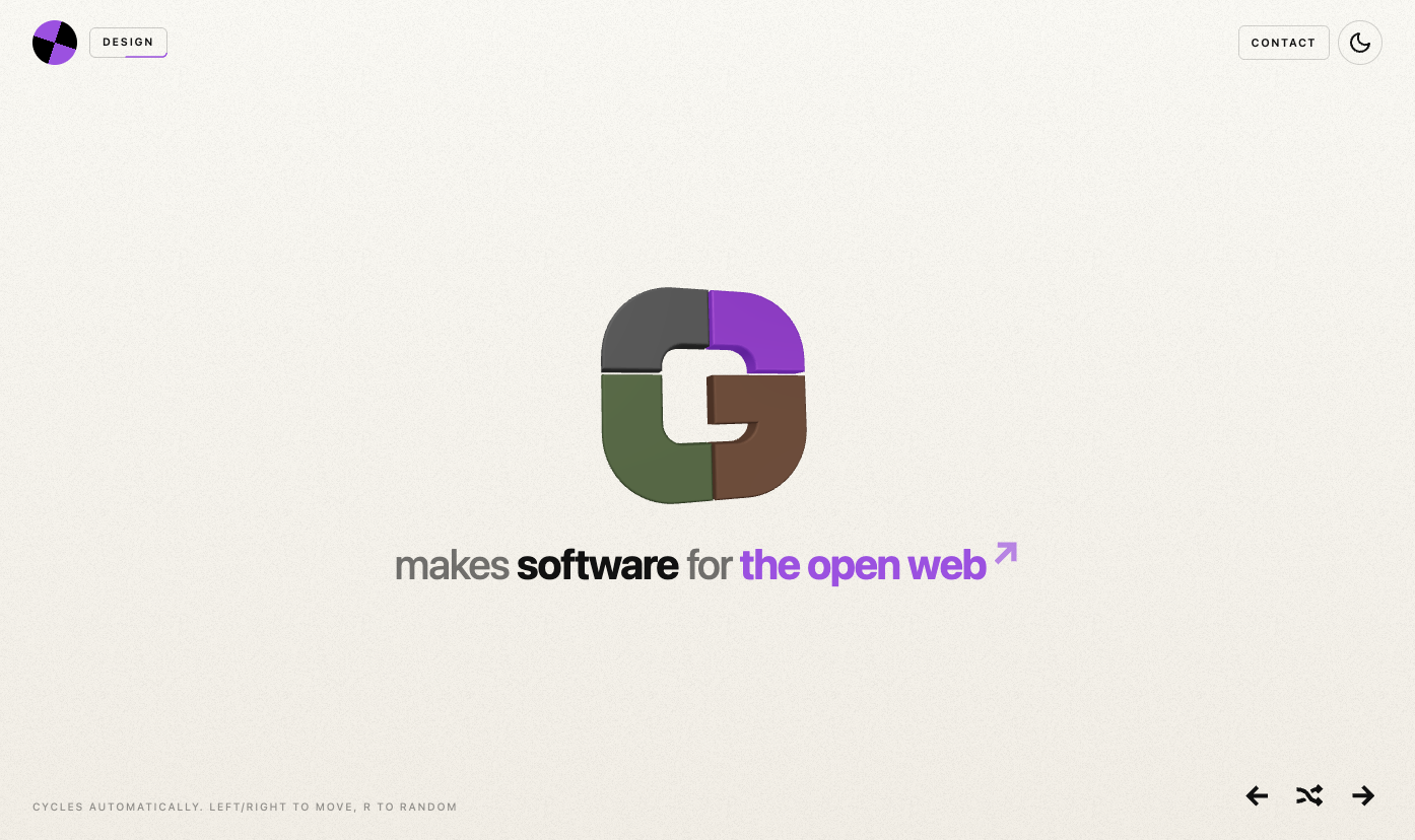 Design: makes software for the open web.