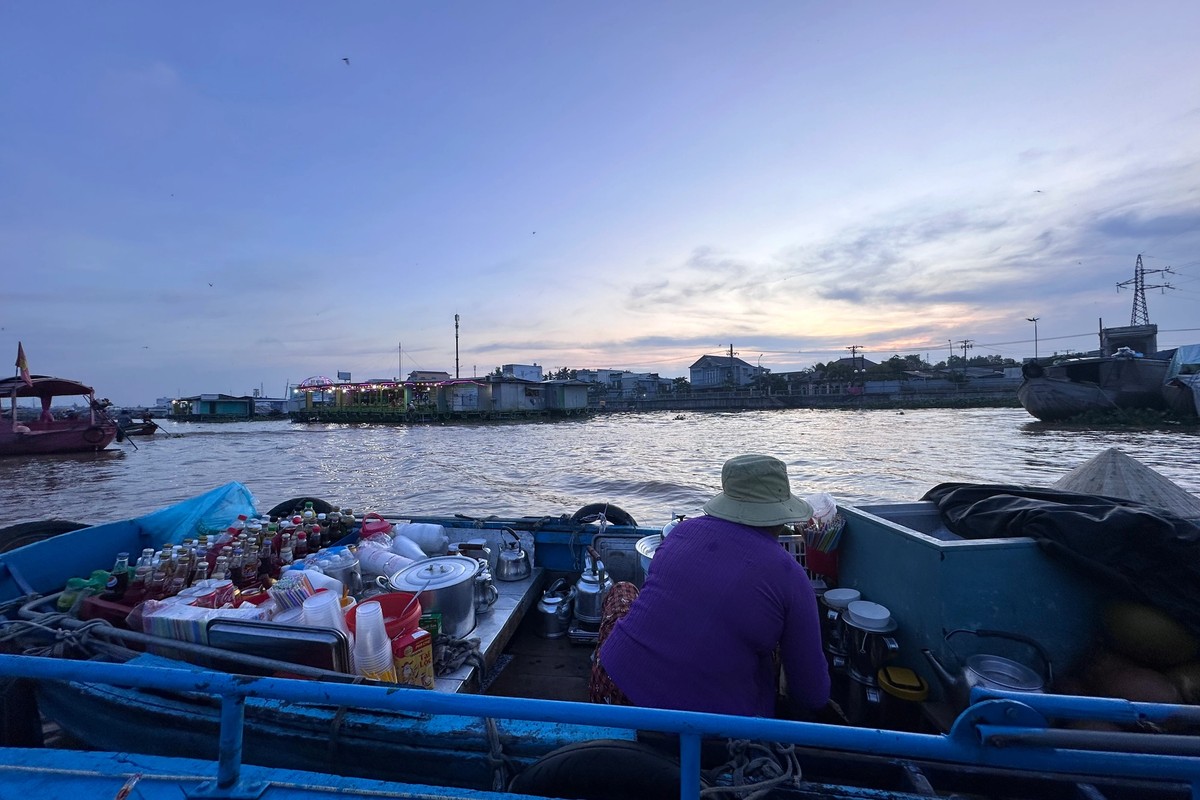 Early morning boat trip through the Mekong Delta in Vietnam