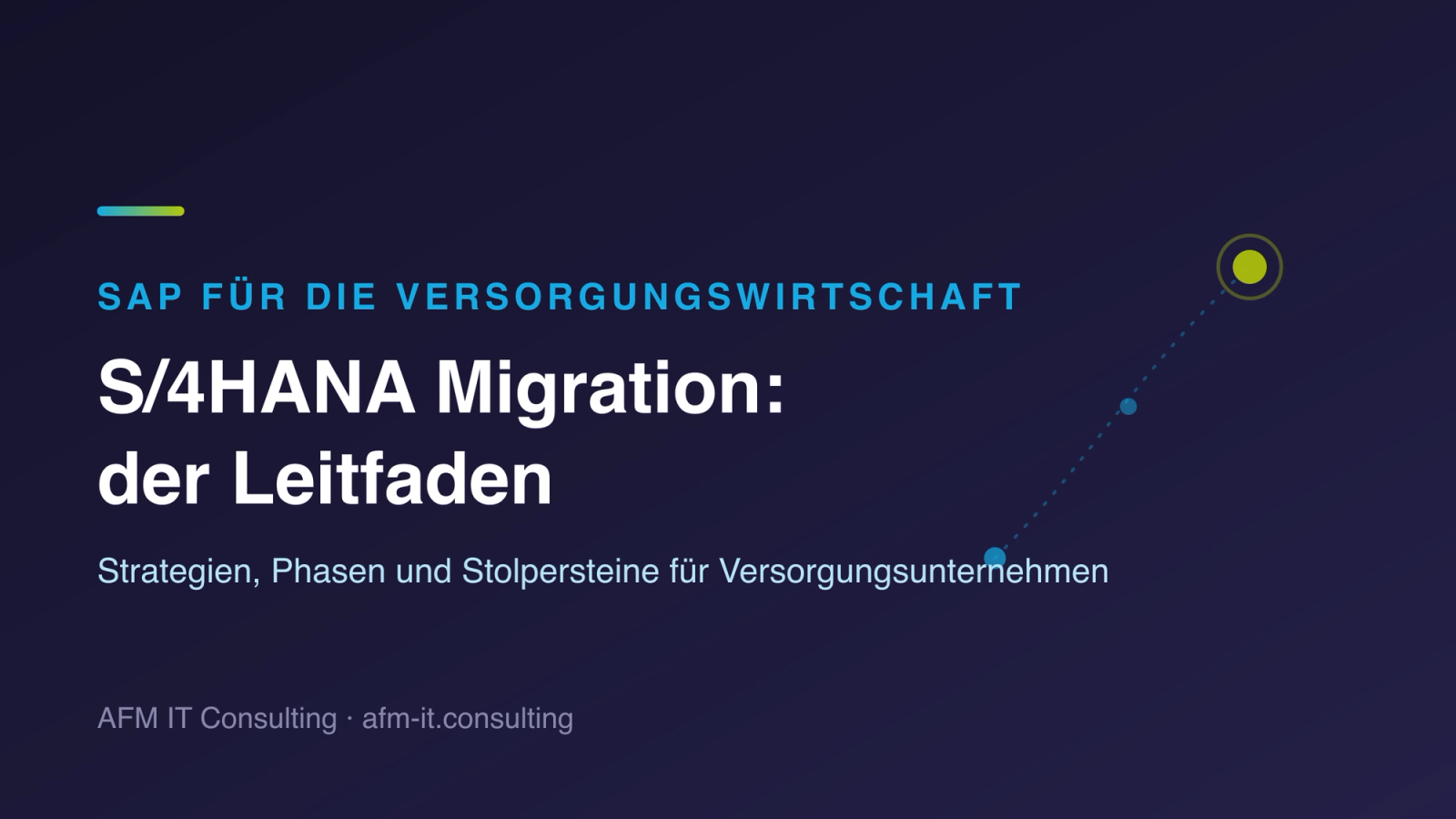 SAP S/4HANA Migration – Leitfaden für Versorgungsunternehmen, Titelgrafik AFM IT Consulting