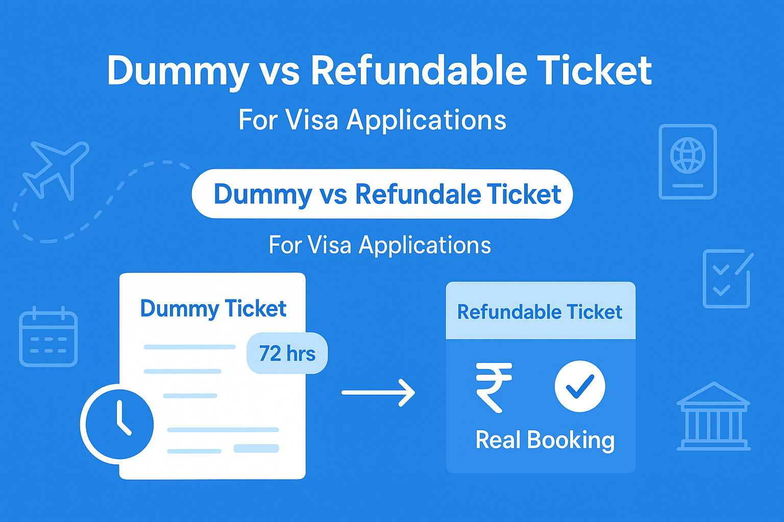  Dummy Flight Tickets vs Refundable Tickets Which Is Best for Your Visa?
