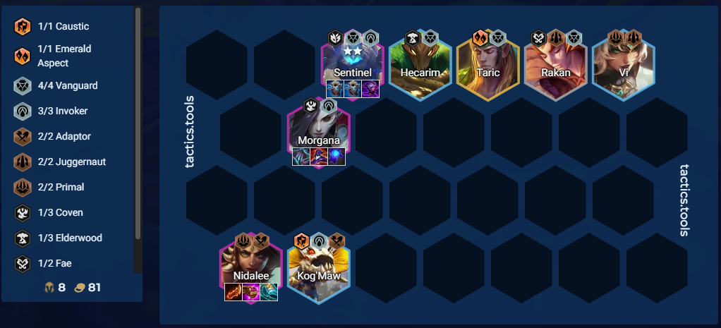 Nidalee Morgana Vanguards board