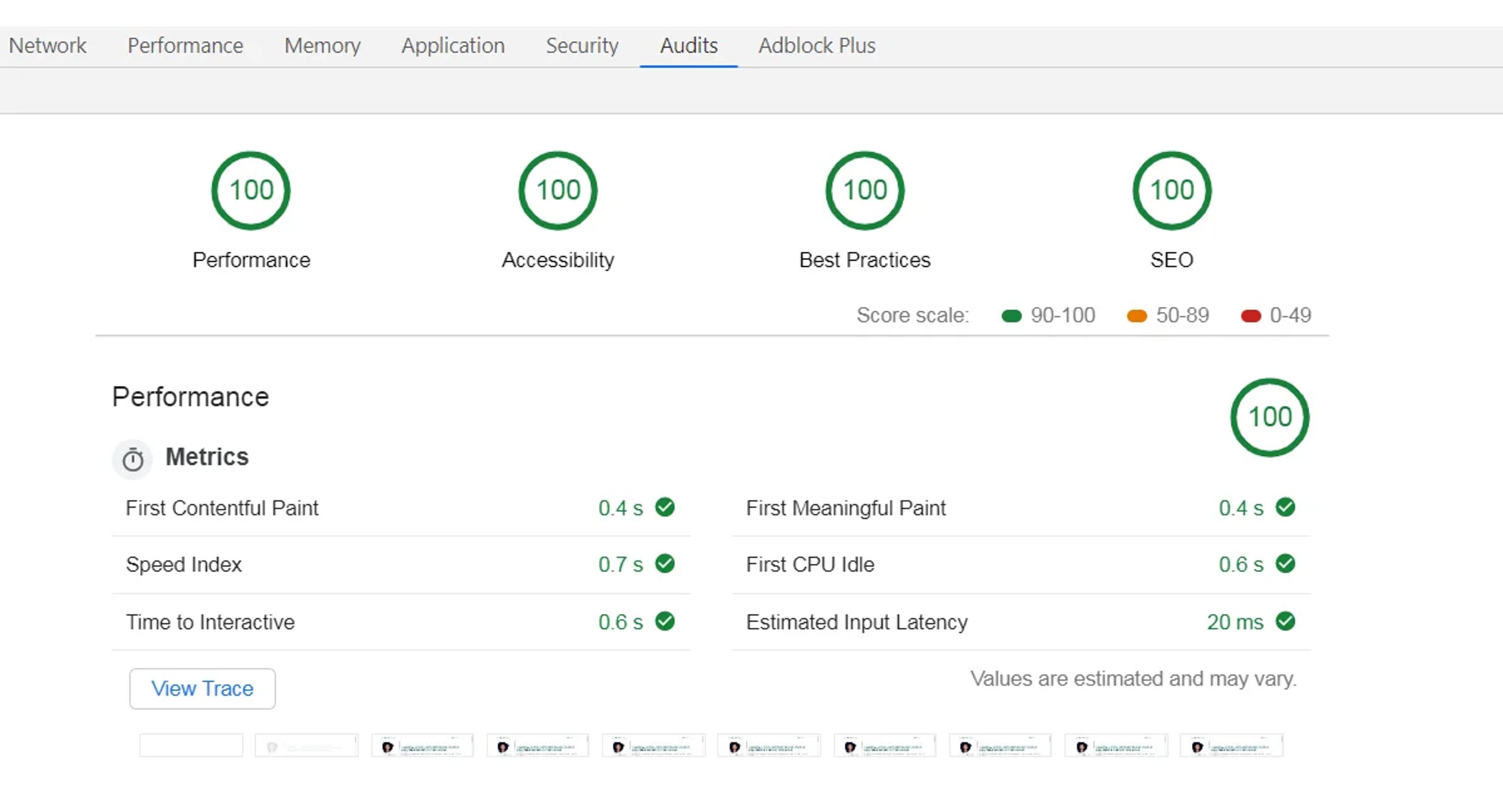 Accessibility and Lighthouse audits